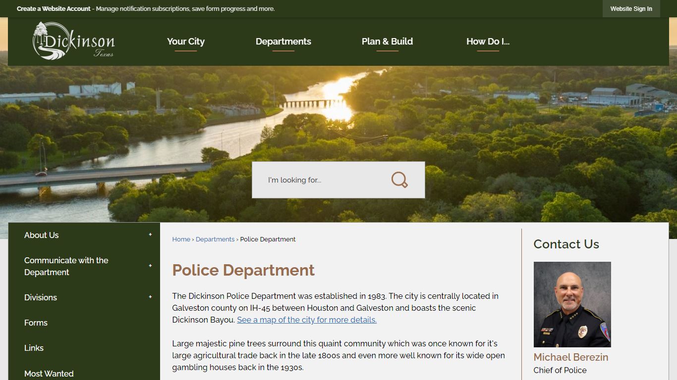 Police Department | Dickinson, TX - Official Website